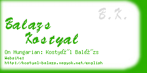 balazs kostyal business card